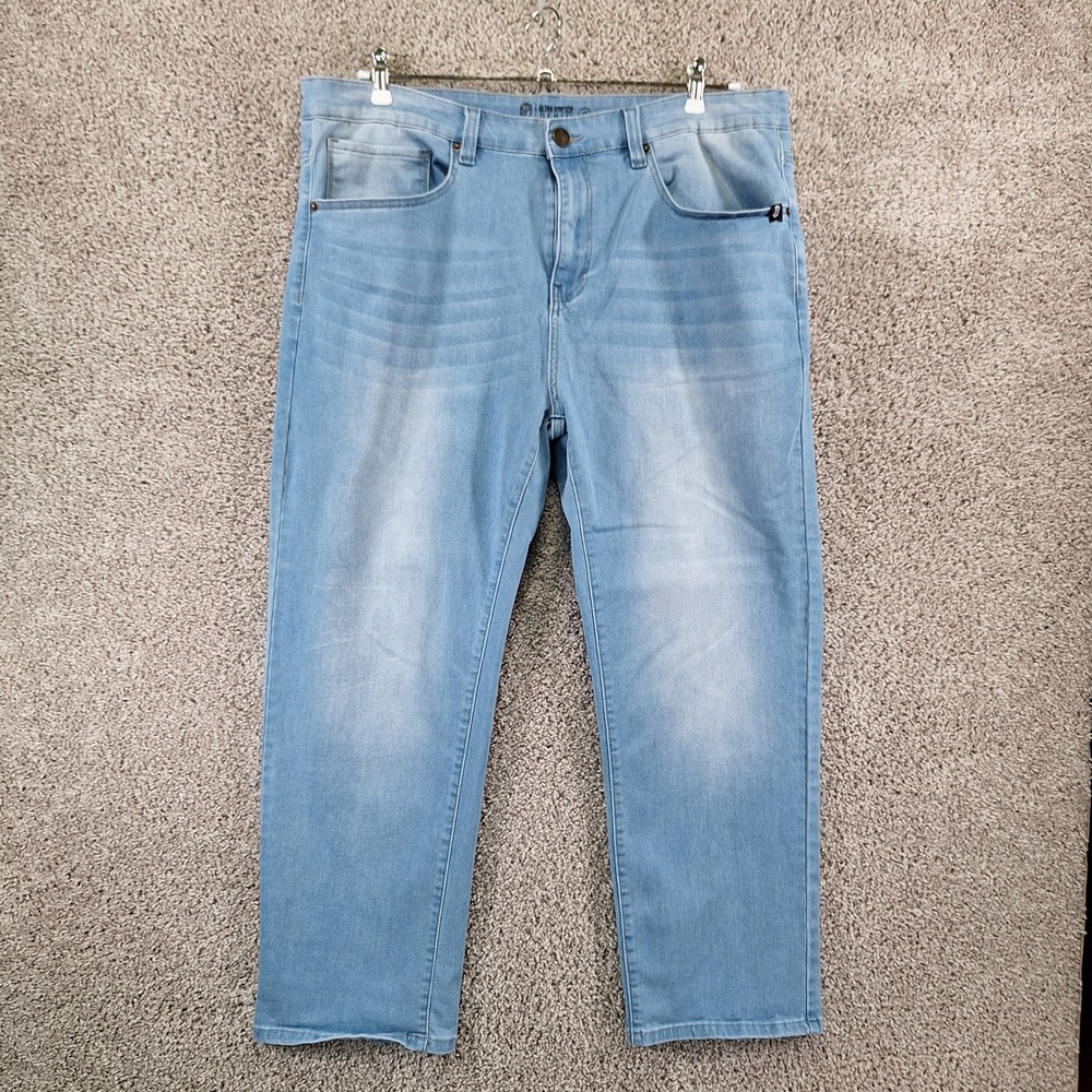Born Primitive Jeans Mens W40 L30 (Fits 40x28) Light Wash Ultra Stretch Denim